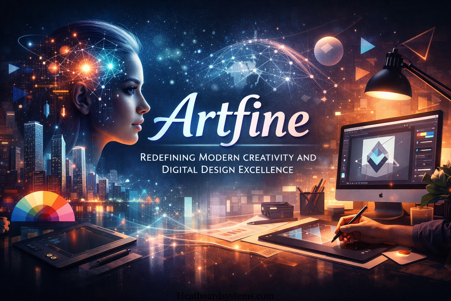 Artfine Modern Creativity and Digital Design Concept Banner