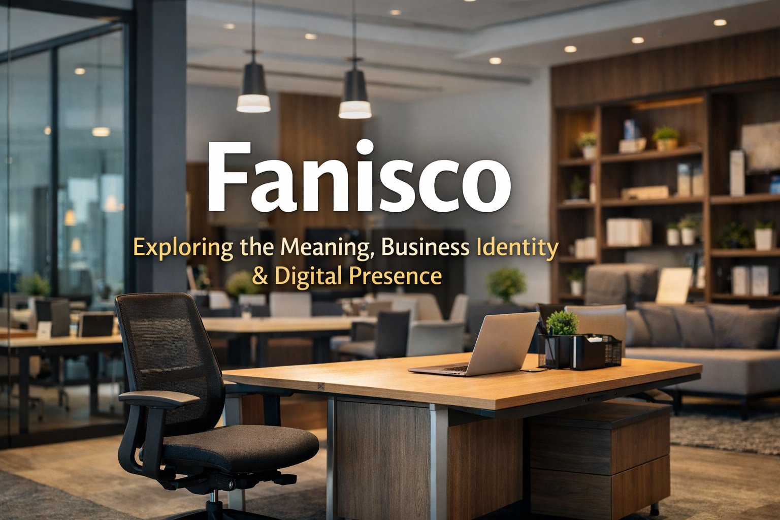 Fanisco modern office workspace interior representing business branding and commercial furniture solutions